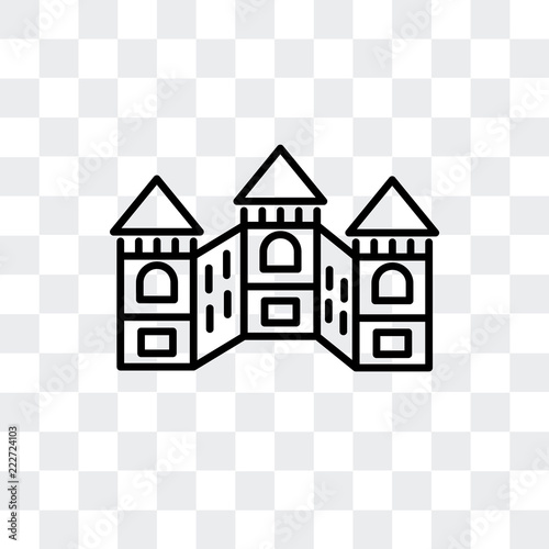 great wall of china icon isolated on transparent background. Modern and editable great wall of china icon. Simple icons vector illustration.