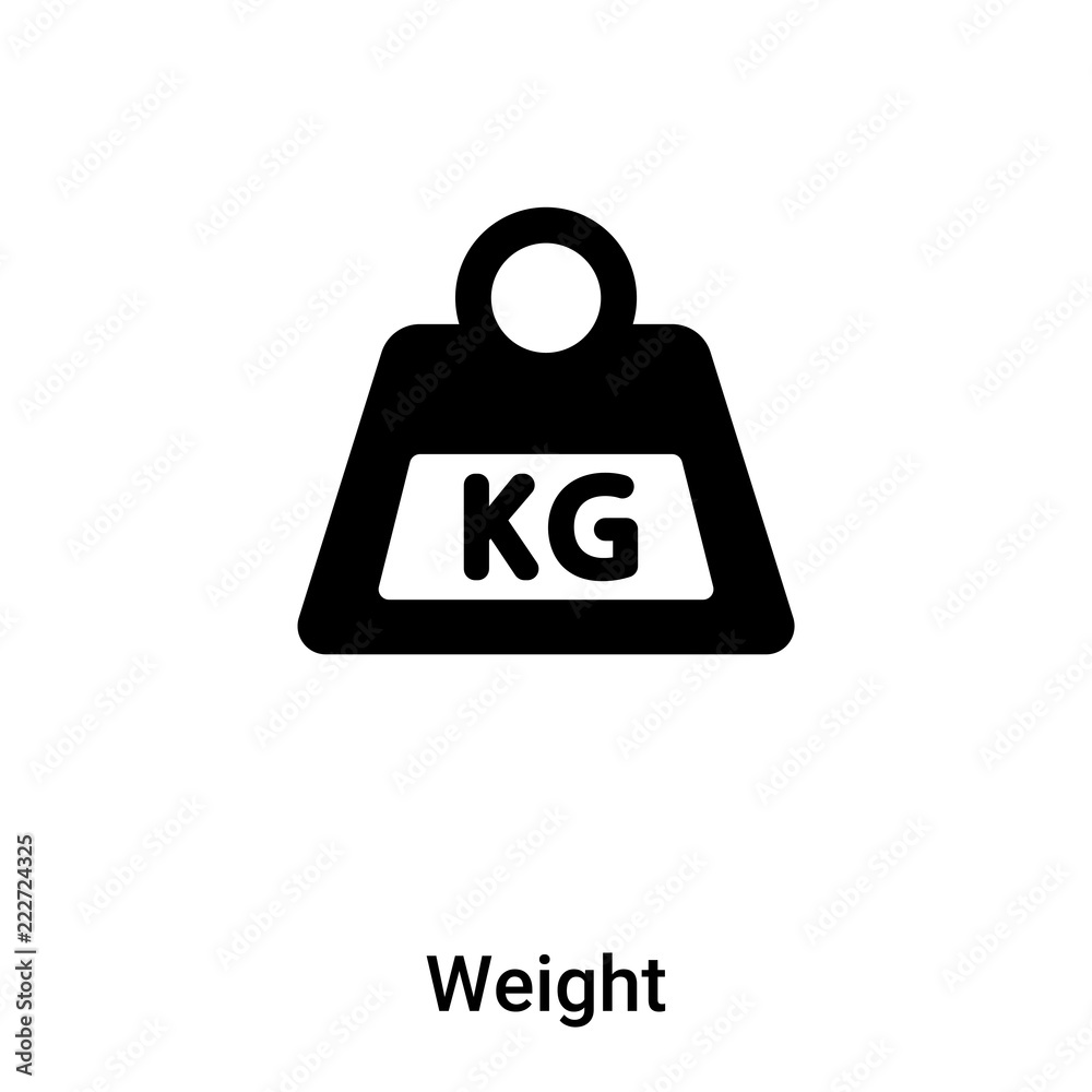 Weight icon vector isolated on white background, logo concept of Weight sign on transparent background, black filled symbol Weight icon vector isolated on white background, logo concept of Weight sign on transparent background, black filled symbol