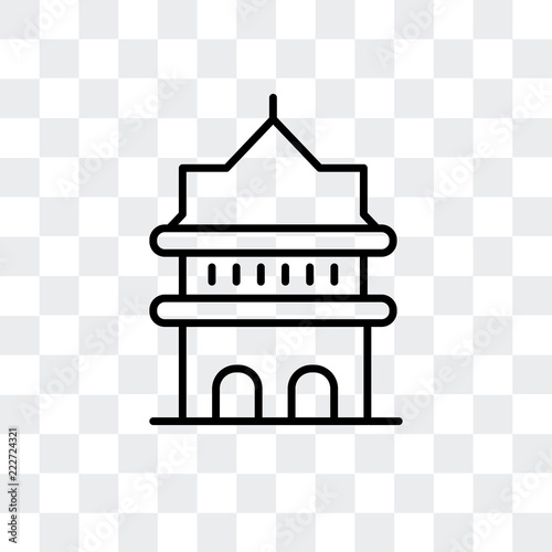 galata tower in istanbul icon isolated on transparent background. Modern and editable galata tower in istanbul icon. Simple icons vector illustration.