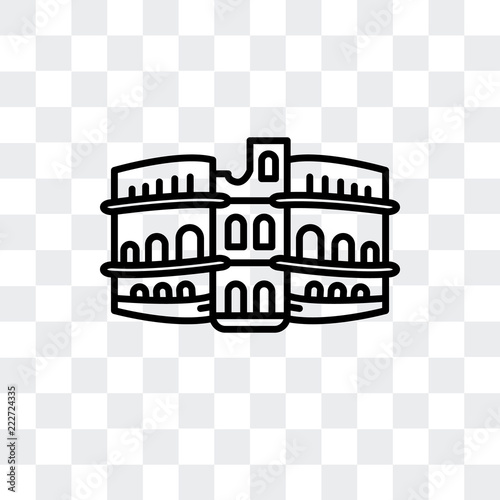 pula arena icon isolated on transparent background. Modern and editable pula arena icon. Simple icons vector illustration.