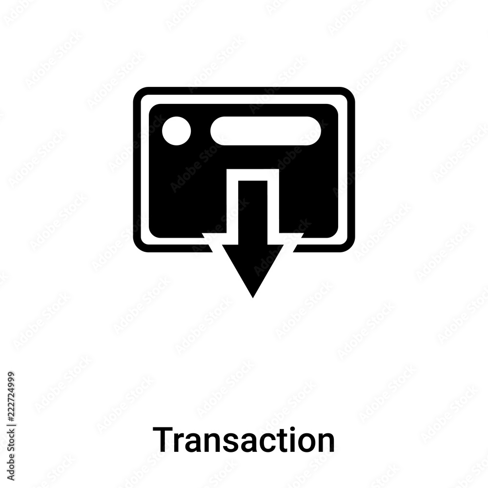 Transaction icon vector isolated on white background, logo concept of Transaction sign on transparent background, black filled symbol Transaction icon vector isolated on white background, logo concept of Transaction sign on transparent background, black filled symbol