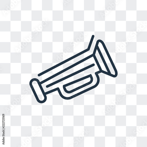 horn icon isolated on transparent background. Modern and editable horn icon. Simple icons vector illustration.