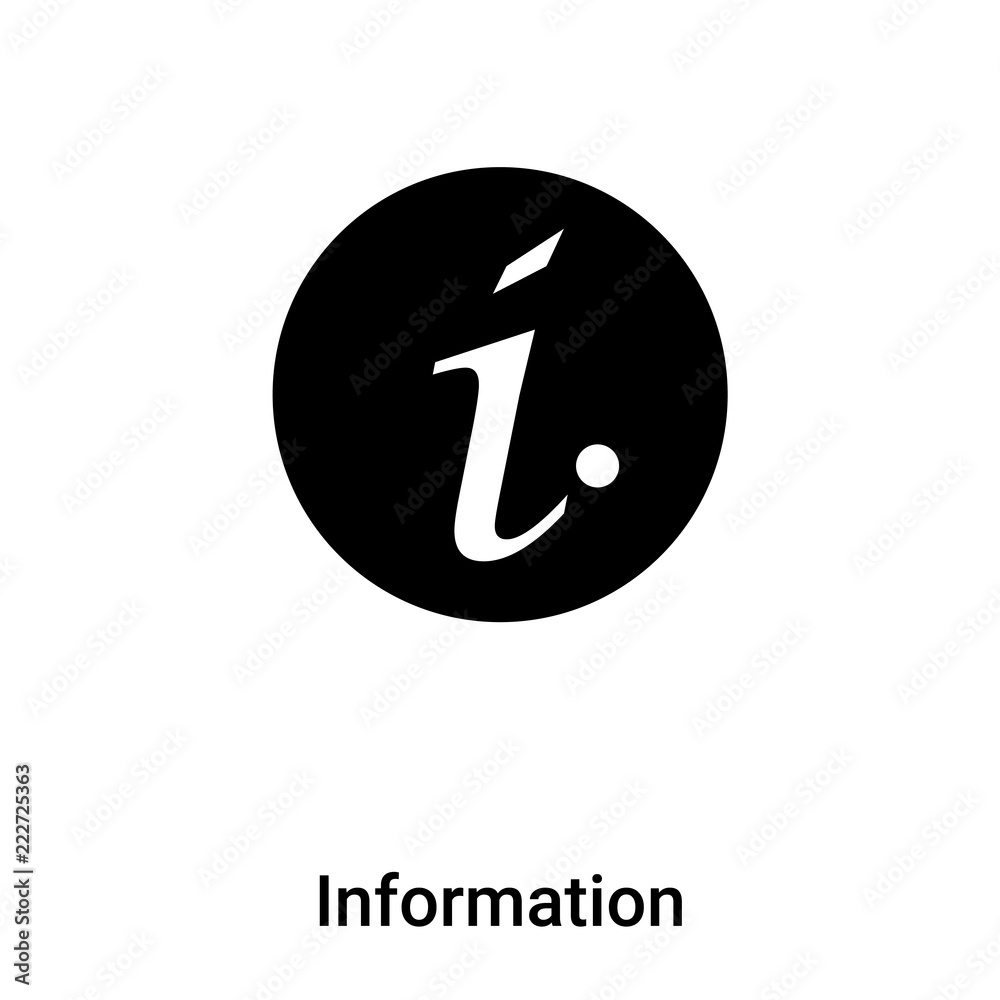 Information icon vector isolated on white background, logo concept of Information sign on transparent background, black filled symbol Information icon vector isolated on white background, logo concept of Information sign on transparent background, black filled symbol