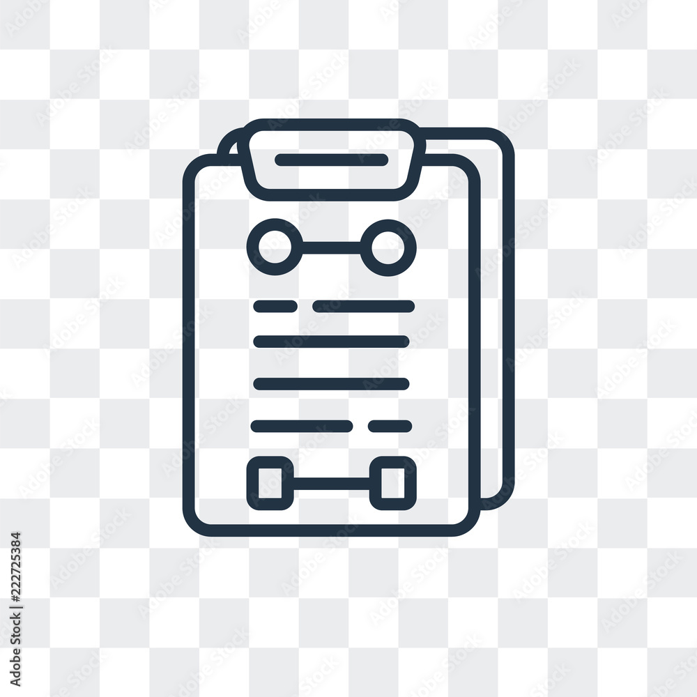 planning icon isolated on transparent background. Modern and editable