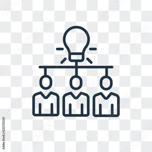 brainstorming icon isolated on transparent background. Modern and editable brainstorming icon. Simple icons vector illustration.