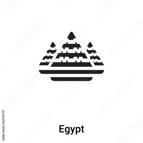 Egypt icon vector isolated on white background, logo concept of Egypt sign on transparent background, black filled symbol