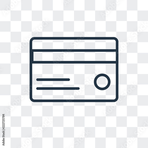 cit card icon isolated on transparent background. Modern and editable cit card icon. Simple icons vector illustration.