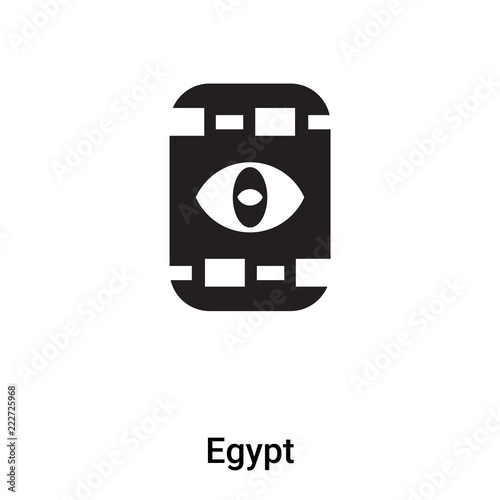 Egypt icon vector isolated on white background, logo concept of Egypt sign on transparent background, black filled symbol