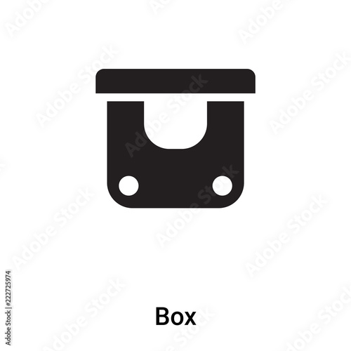 Box icon vector isolated on white background, logo concept of Box sign on transparent background, black filled symbol