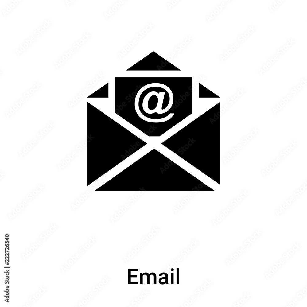 Email icon vector isolated on white background, logo concept of Email sign on transparent background, black filled symbol Email icon vector isolated on white background, logo concept of Email sign on transparent background, black filled symbol