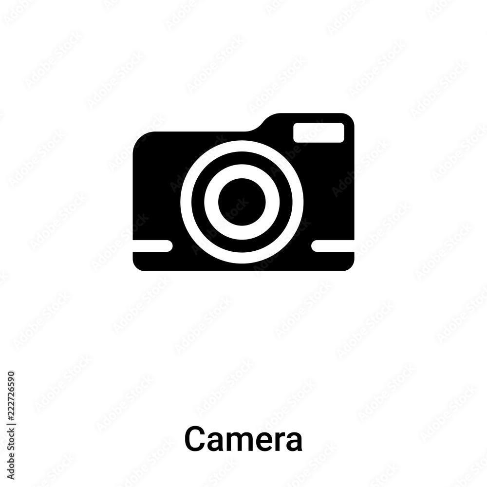 Camera icon vector isolated on white background, logo concept of Camera sign on transparent background, black filled symbol Camera icon vector isolated on white background, logo concept of Camera sign on transparent background, black filled symbol