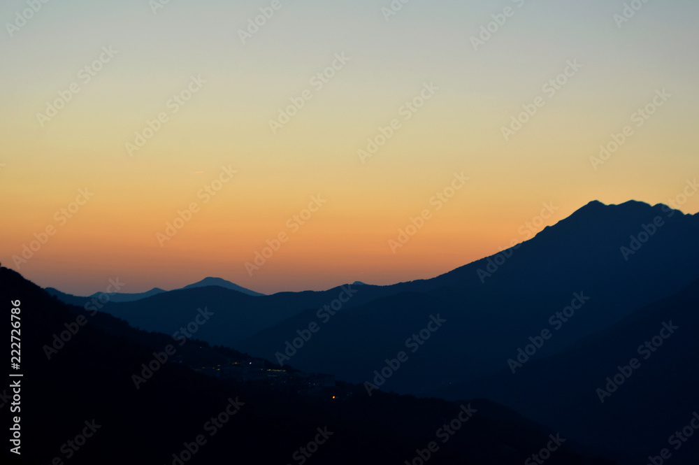 sunset in the mountains sunset in the mountains