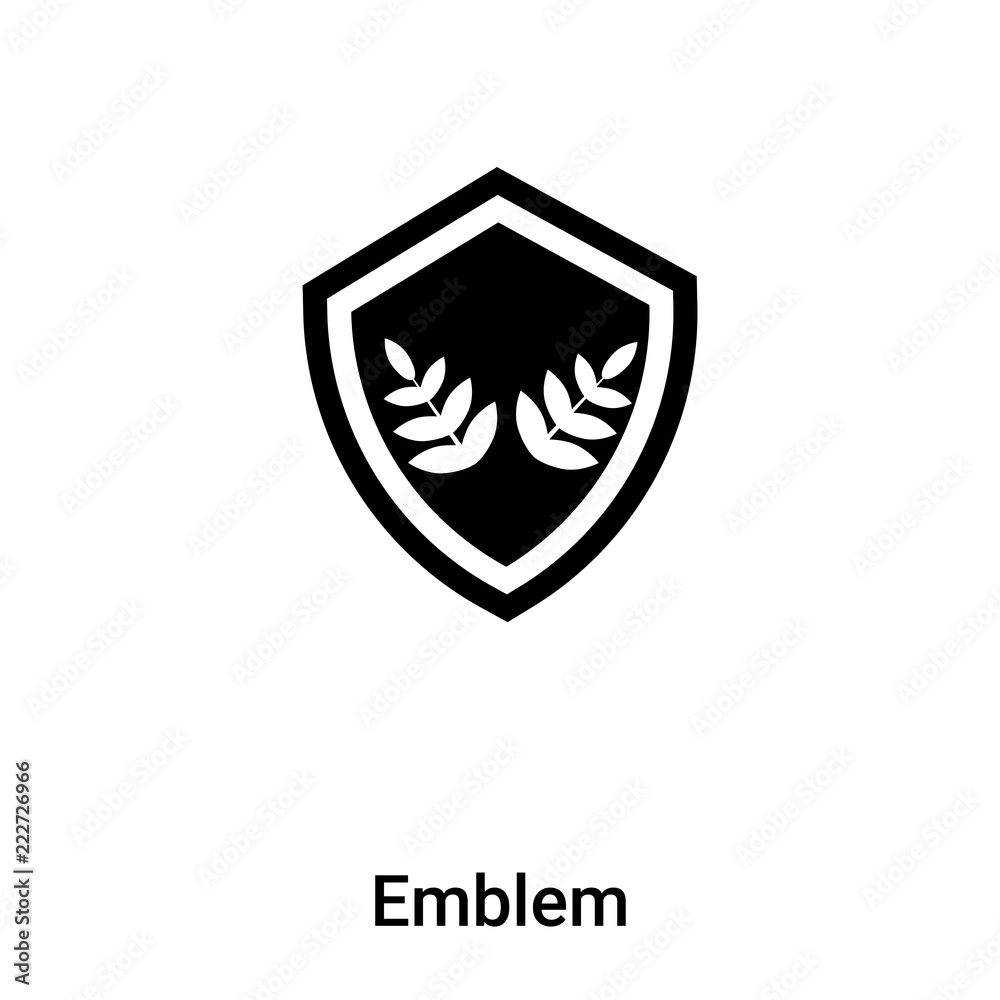 Emblem icon vector isolated on white background, logo concept of Emblem sign on transparent background, black filled symbol Emblem icon vector isolated on white background, logo concept of Emblem sign on transparent background, black filled symbol