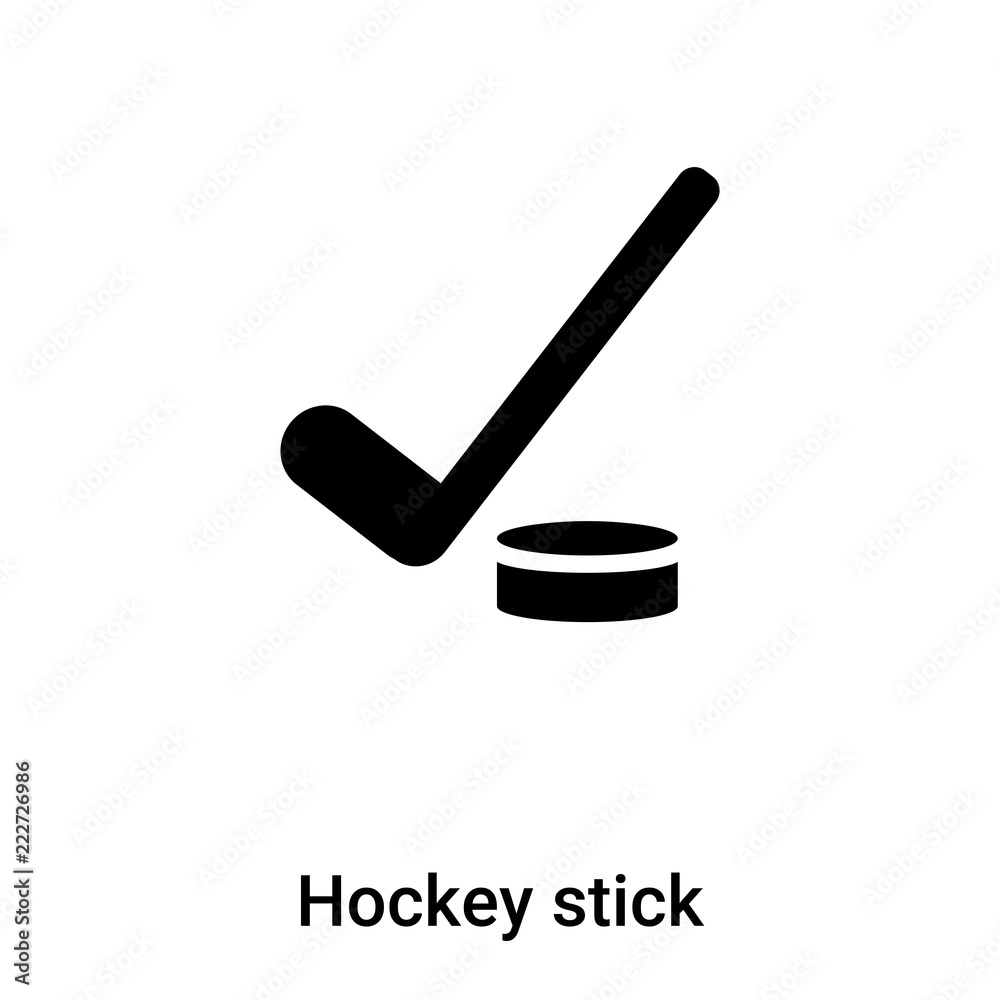 Hockey stick icon vector isolated on white background, logo concept of
