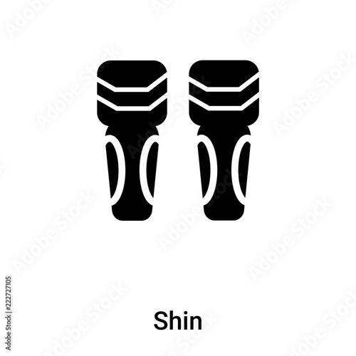 Shin icon vector isolated on white background, logo concept of Shin sign on transparent background, black filled symbol