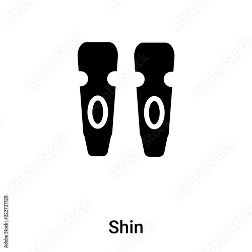 Shin icon vector isolated on white background, logo concept of Shin sign on transparent background, black filled symbol