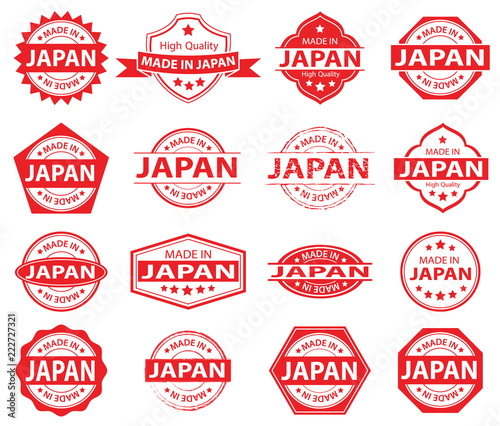 made in japan label set