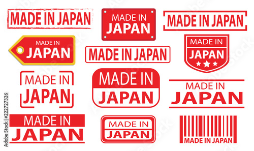 made in japan label set