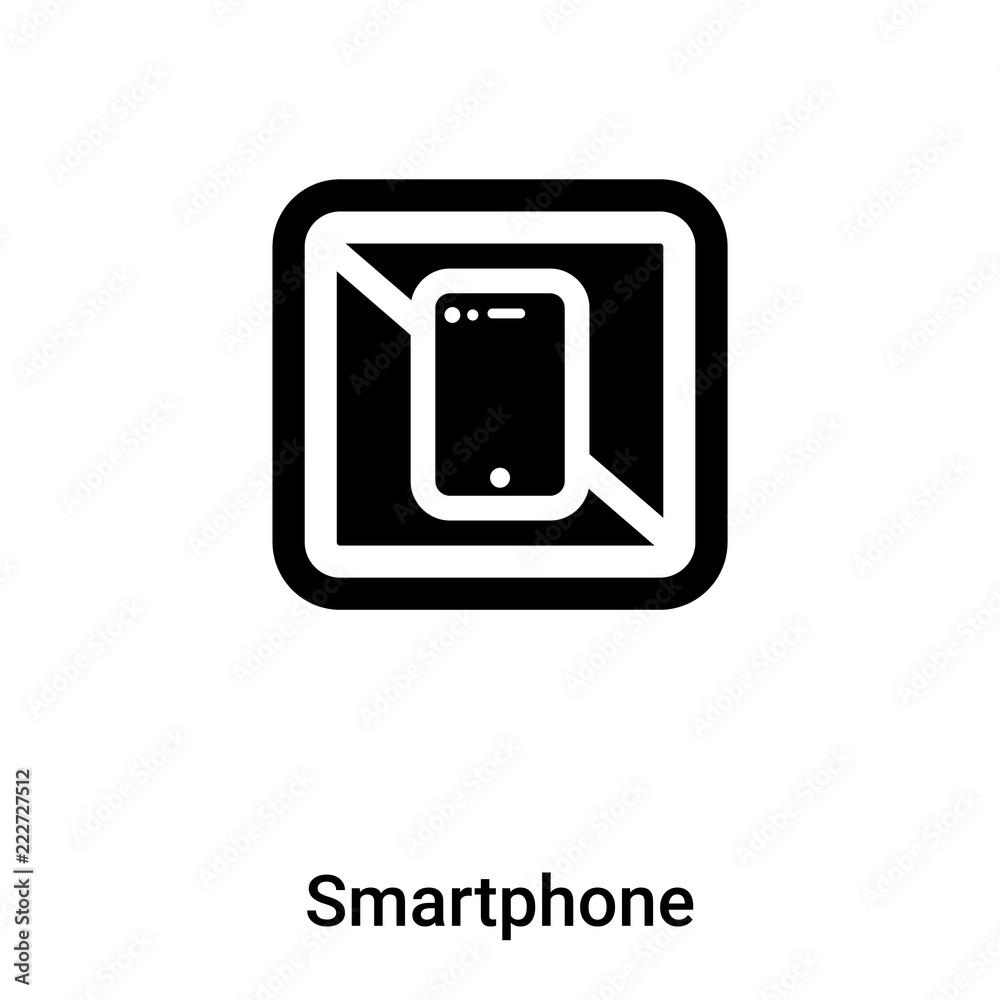 Smartphone icon vector isolated on white background, logo concept of Smartphone sign on transparent background, black filled symbol Smartphone icon vector isolated on white background, logo concept of Smartphone sign on transparent background, black filled symbol