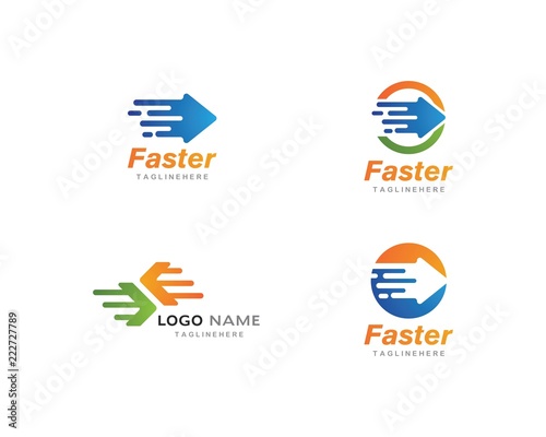 fast arrow logo vector