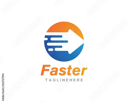 fast arrow logo vector