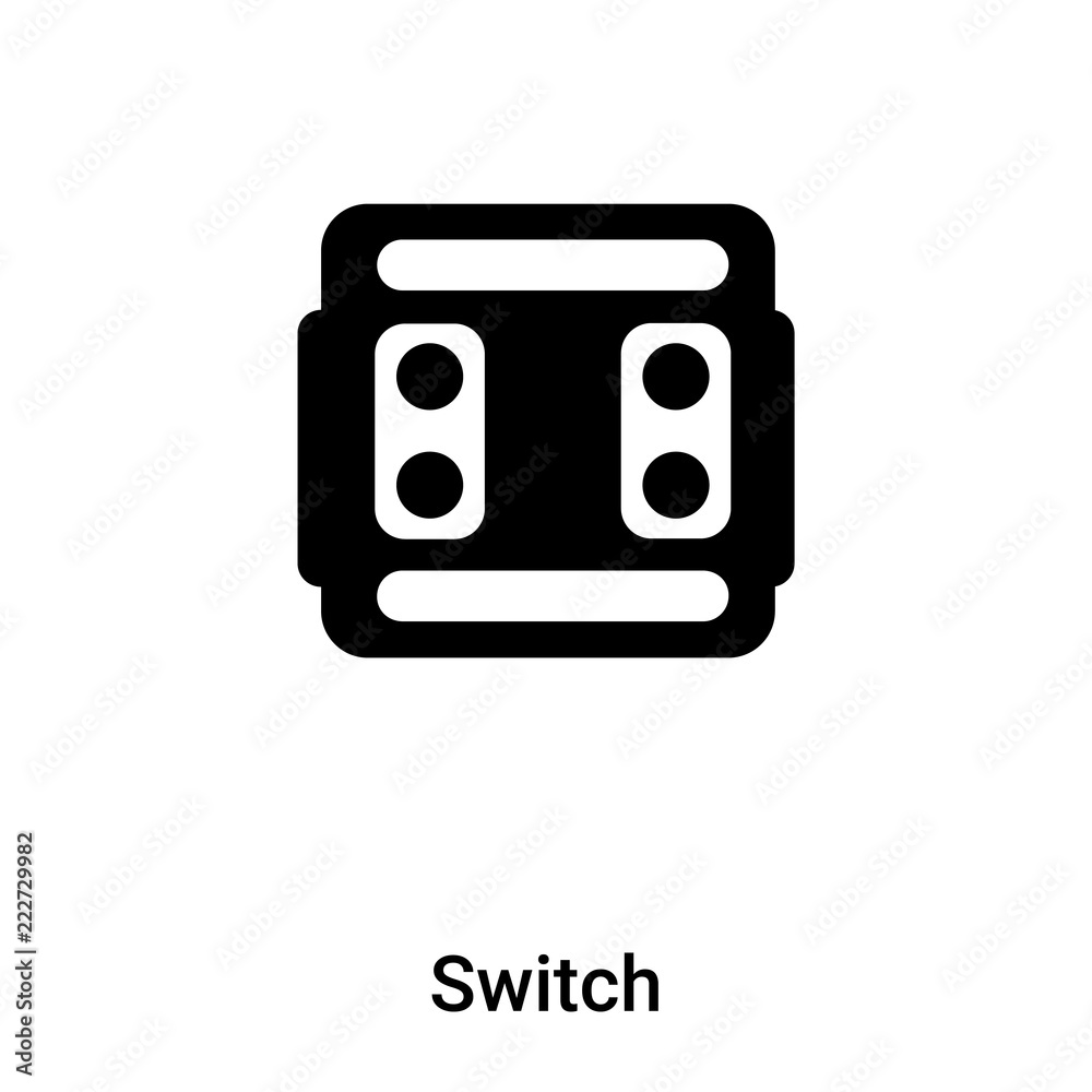 Switch icon vector isolated on white background, logo concept of Switch sign on transparent background, black filled symbol Switch icon vector isolated on white background, logo concept of Switch sign on transparent background, black filled symbol