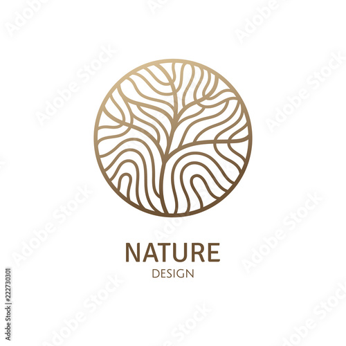 Round pattern logo of tree
