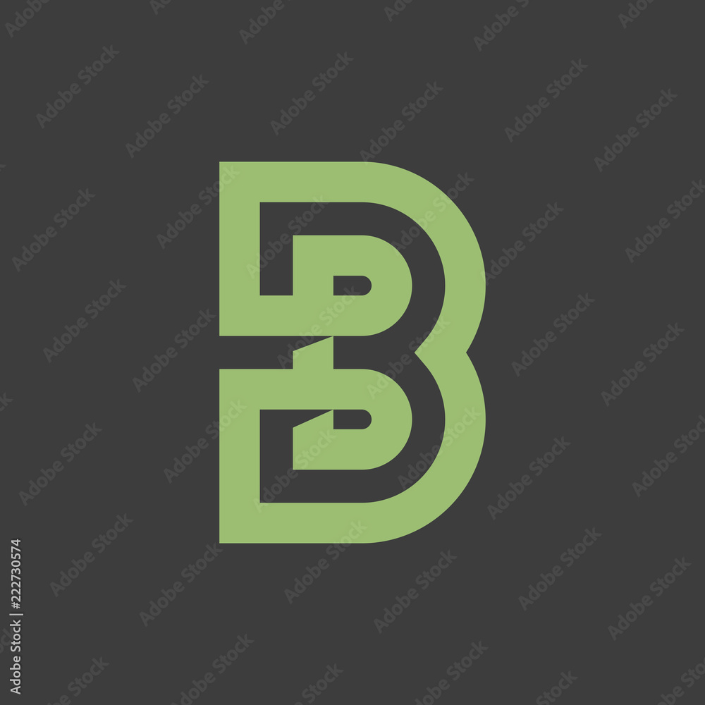 Obraz premium Letter B line logo