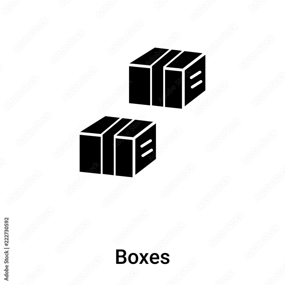 Boxes icon vector isolated on white background, logo concept of Boxes sign on transparent background, black filled symbol Boxes icon vector isolated on white background, logo concept of Boxes sign on transparent background, black filled symbol