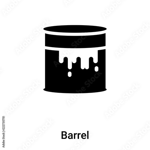 Barrel icon vector isolated on white background, logo concept of Barrel sign on transparent background, black filled symbol