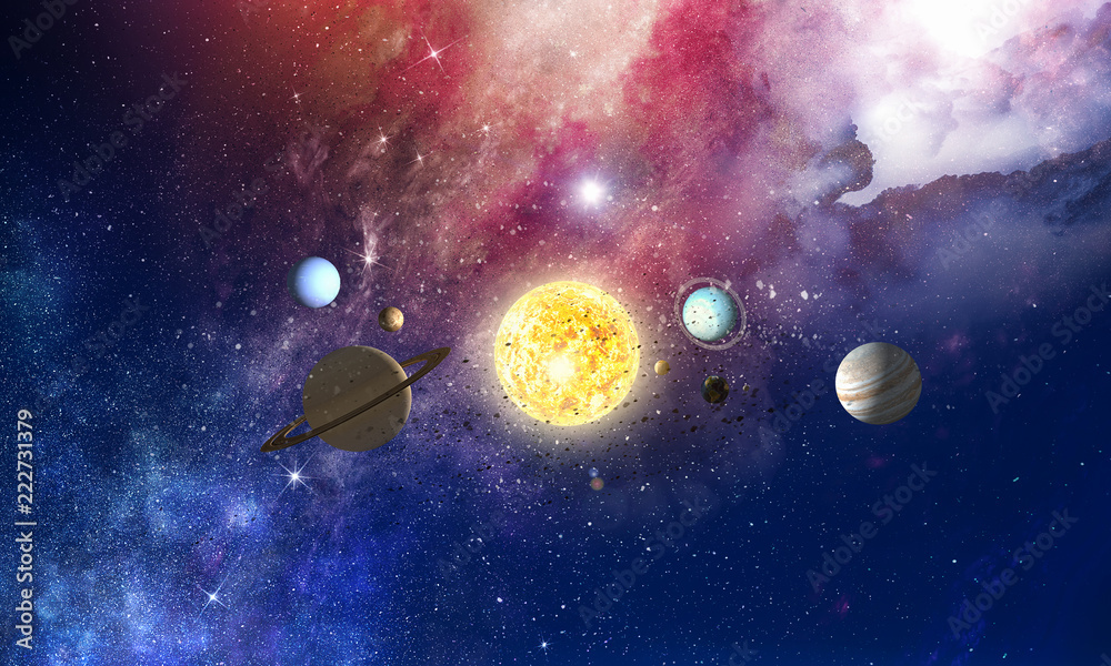 Fototapeta premium Space planets and nebula