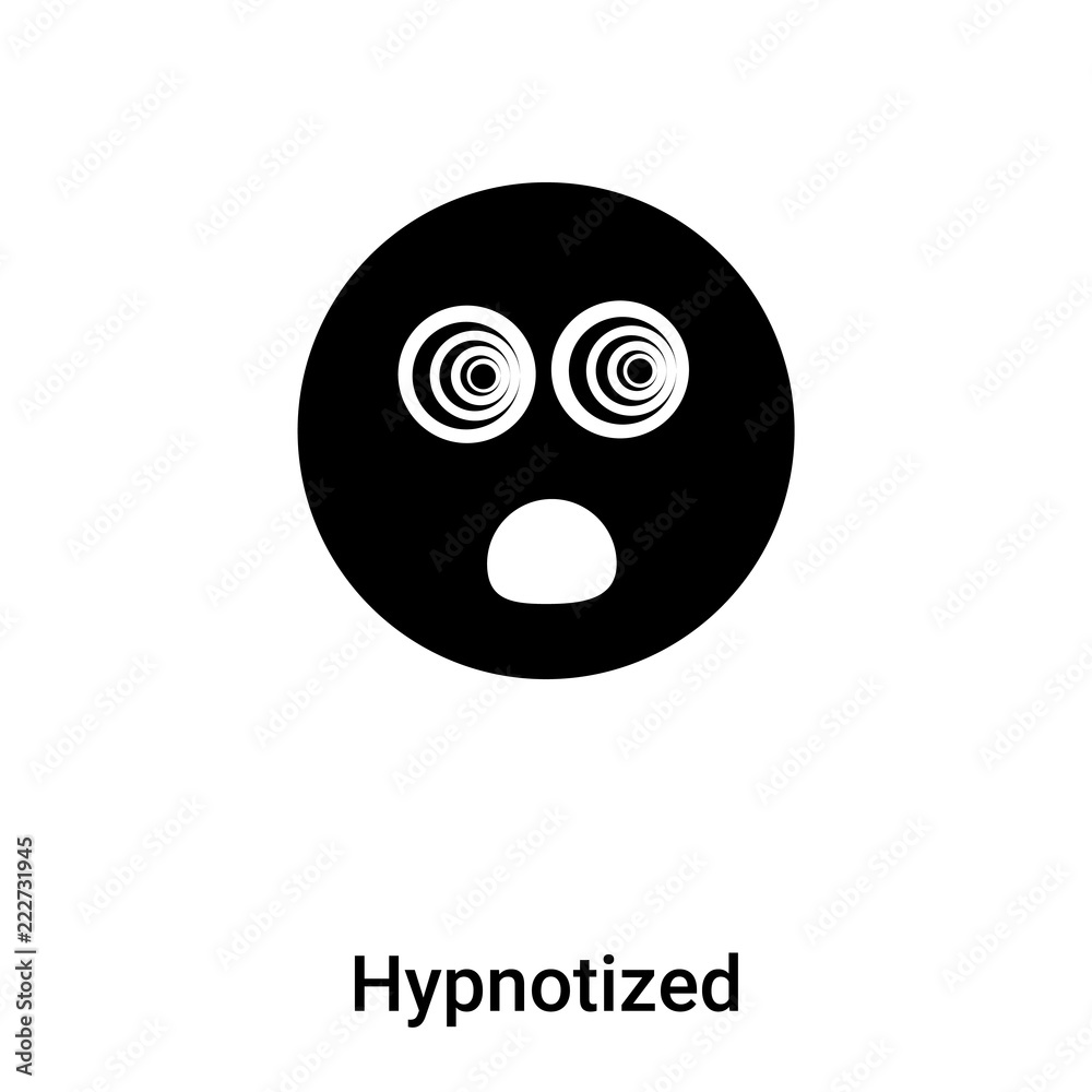 Hypnotized icon vector isolated on white background, logo concept of Hypnotized sign on transparent background, black filled symbol Hypnotized icon vector isolated on white background, logo concept of Hypnotized sign on transparent background, black filled symbol