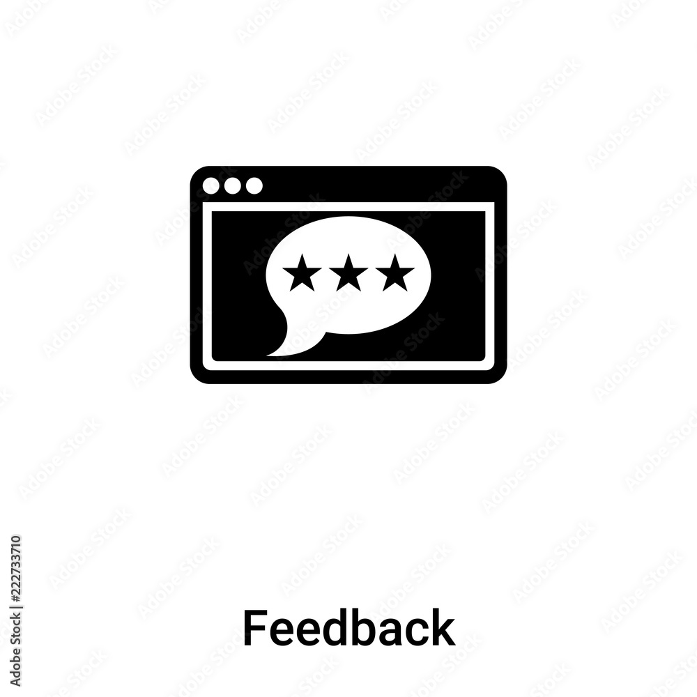 Feedback icon vector isolated on white background, logo concept of Feedback sign on transparent background, black filled symbol Feedback icon vector isolated on white background, logo concept of Feedback sign on transparent background, black filled symbol