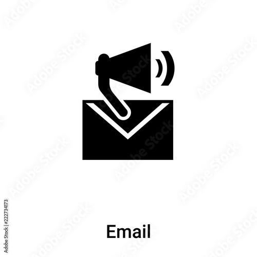 Email icon vector isolated on white background, logo concept of Email sign on transparent background, black filled symbol