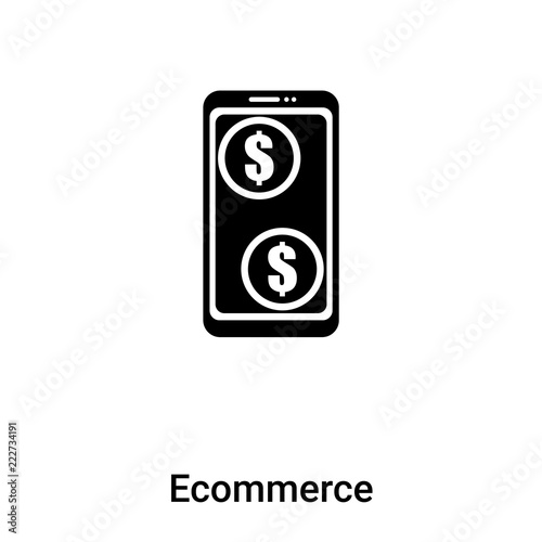 Free Download Ecommerce icon vector isolated on white background, logo concept of Ecommerce sign on transparent background, black filled symbol - GFXLoad