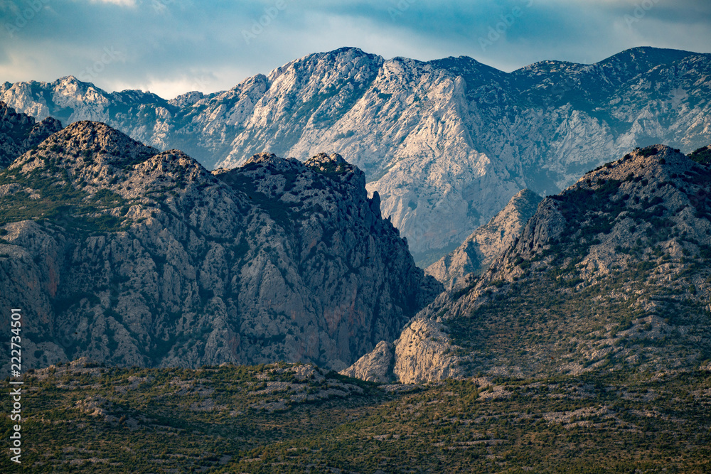 Extreme mountains in Paklenica National Park, Velebit, Croatia