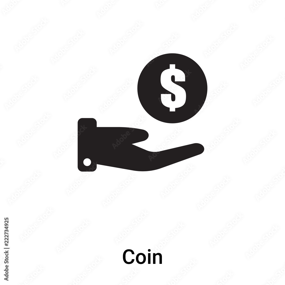 Coin icon vector isolated on white background, logo concept of Coin sign on transparent background, black filled symbol Coin icon vector isolated on white background, logo concept of Coin sign on transparent background, black filled symbol