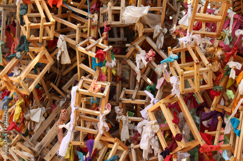 The offering box or cage at Koneswaram Kovil in Trincomalee photo