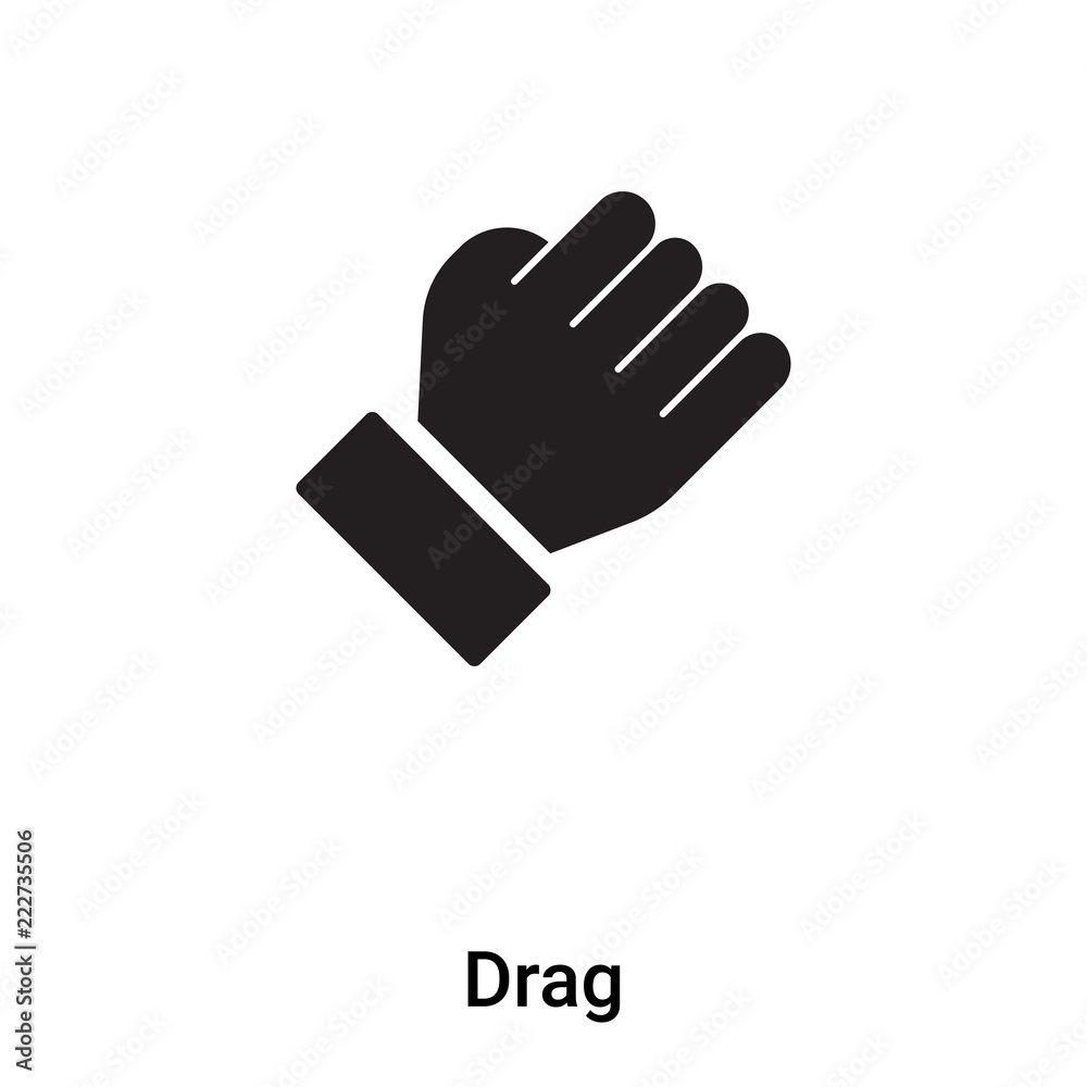 Drag icon vector isolated on white background, logo concept of Drag sign on transparent background, black filled symbol Drag icon vector isolated on white background, logo concept of Drag sign on transparent background, black filled symbol