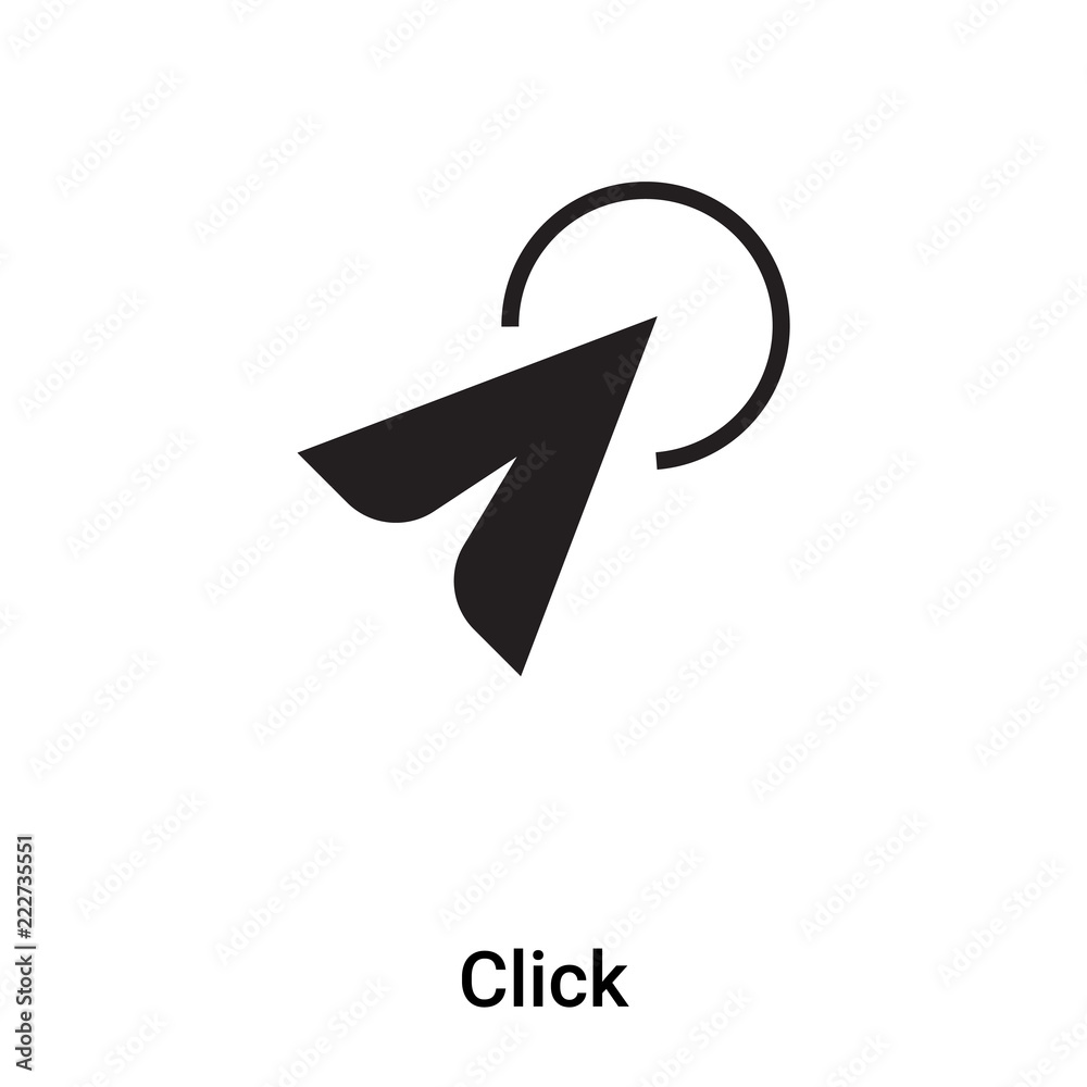 Click icon vector isolated on white background, logo concept of Click ...