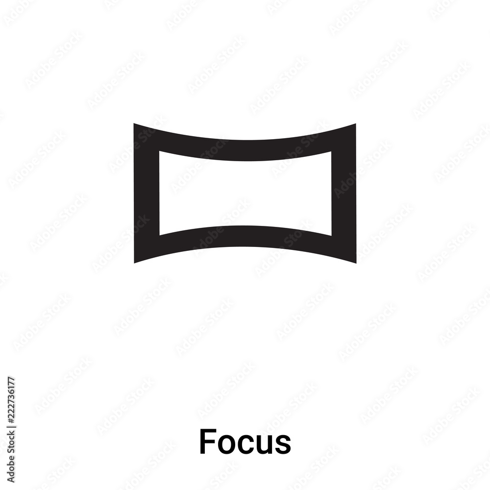 Focus icon vector isolated on white background, logo concept of Focus sign on transparent background, black filled symbol Focus icon vector isolated on white background, logo concept of Focus sign on transparent background, black filled symbol