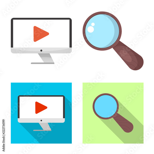 Isolated object of education and learning symbol. Collection of education and school stock symbol for web.