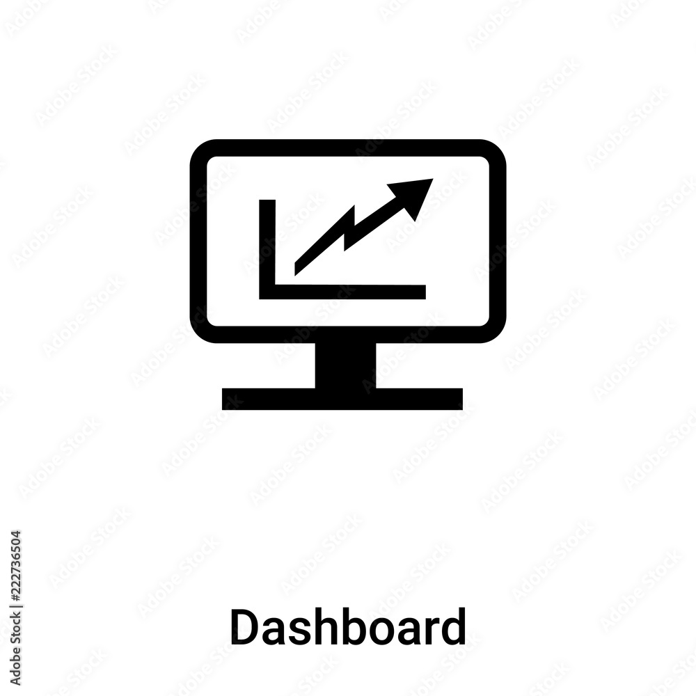 Dashboard icon vector isolated on white background, logo concept of Dashboard sign on transparent background, black filled symbol Dashboard icon vector isolated on white background, logo concept of Dashboard sign on transparent background, black filled symbol