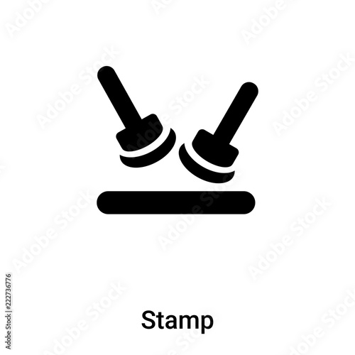 Stamp icon vector isolated on white background, logo concept of Stamp sign on transparent background, black filled symbol