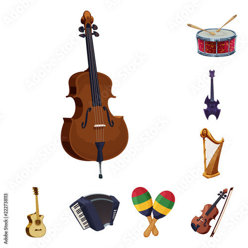 Isolated object of music and tune icon. Collection of music and tool stock symbol for web.