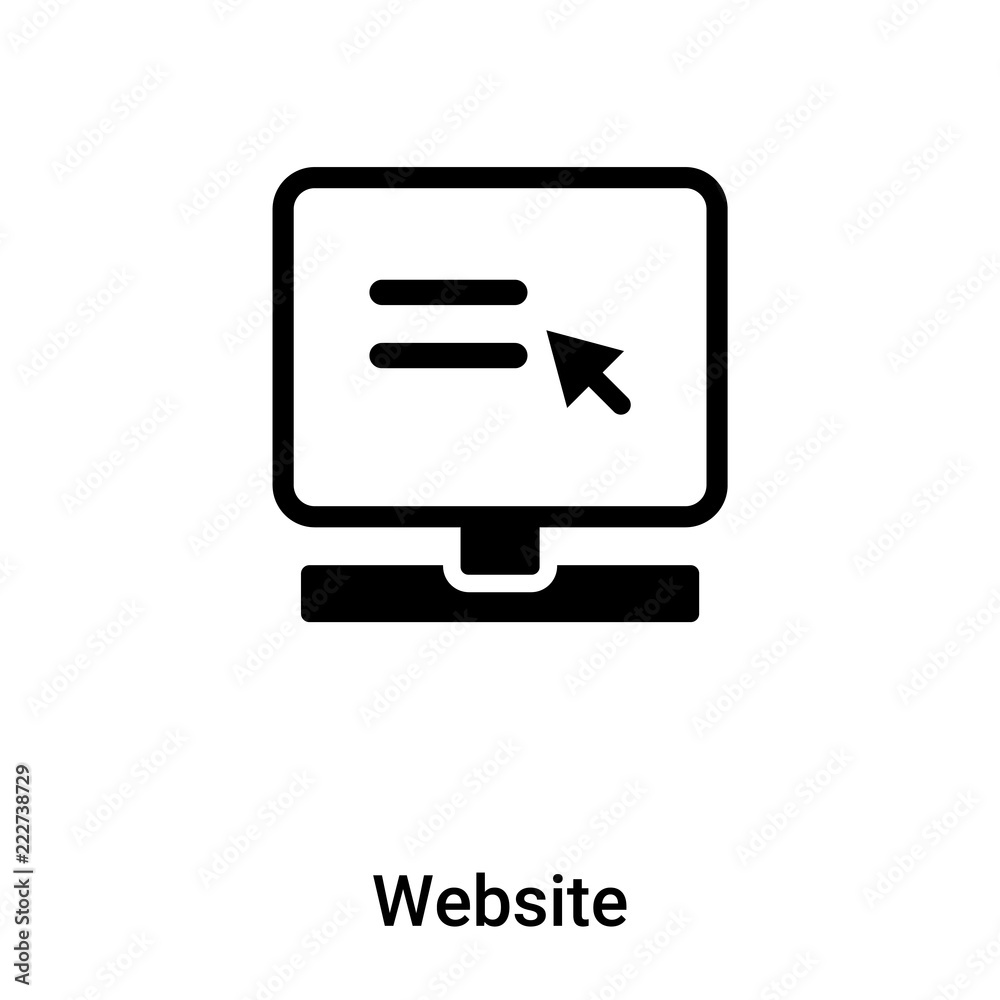 Website icon vector isolated on white background, logo concept of ...