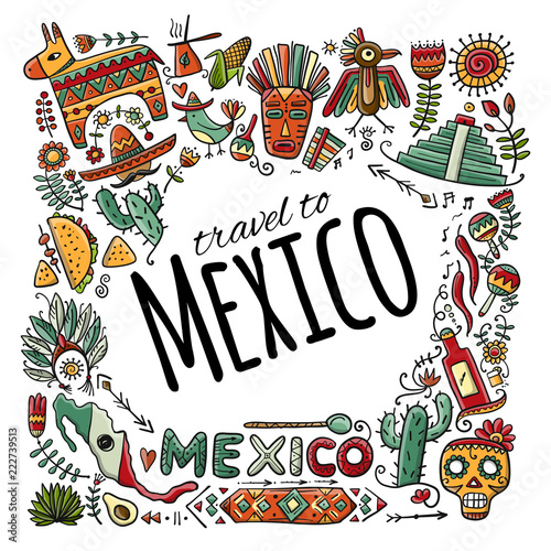 Travel to Mexico. Sketch for your design