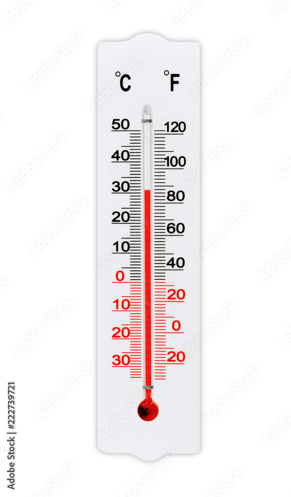 Thermometer For Measuring Air Temperature. White Background. Royalty Free  SVG, Cliparts, Vectors, and Stock Illustration. Image 112219186.