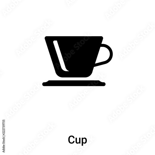 Cup icon vector isolated on white background, logo concept of Cup sign on transparent background, black filled symbol