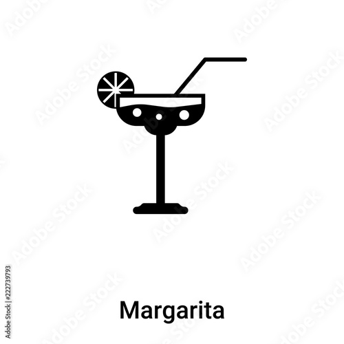 Margarita icon vector isolated on white background, logo concept of Margarita sign on transparent background, black filled symbol